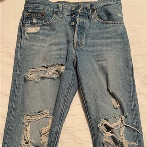 Levi’s 501 Boyfriend Distressed Jean